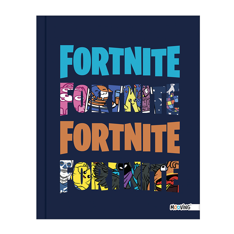 CUADERNO MOOVING 19.5X24 TAPA DURA 48 HOJAS FORTNITE