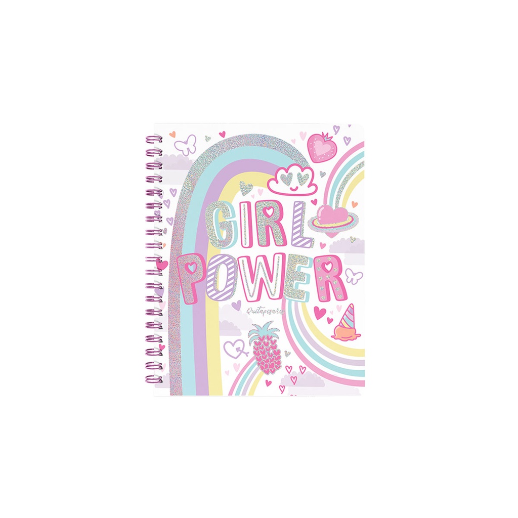 CUADERNO MOOVING 16X21 TAPA DURA CON ESPIRAL 80 HOJAS QUITAPESARES