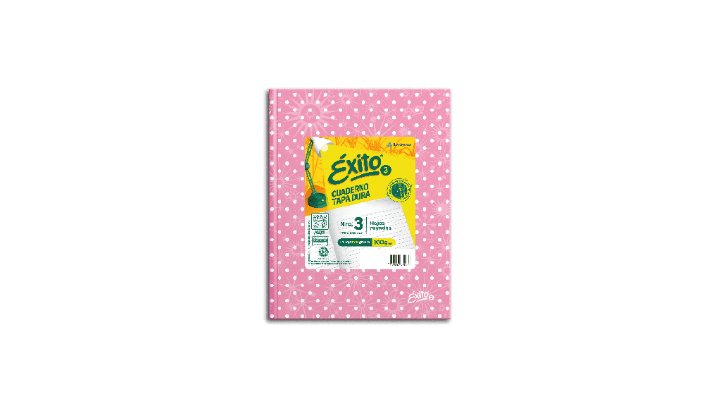 CUADERNO EXITO E3 LUNAR 48H ROSA RAYADO
