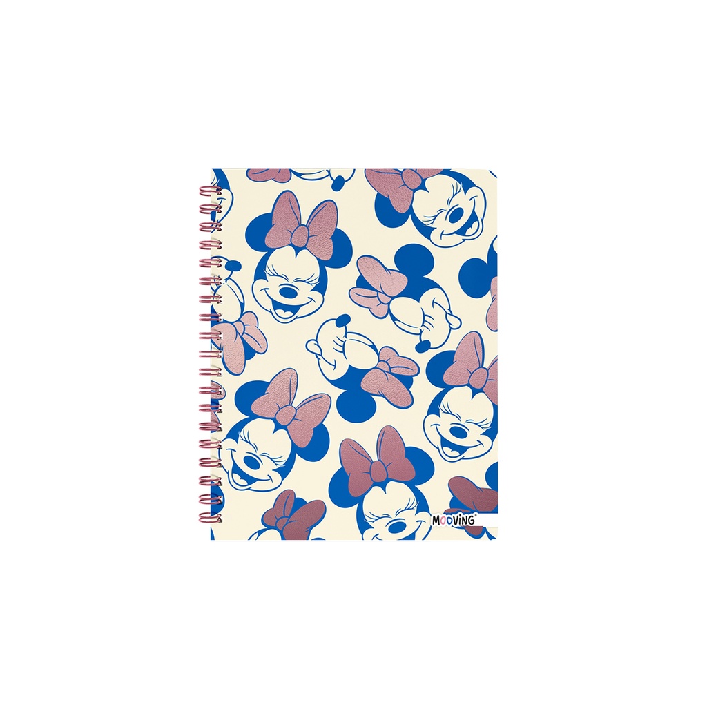 CUADERNO MOOVING 16X21 TAPA DURA CON ESPIRAL 80 HOJAS MINNIE MOUSE