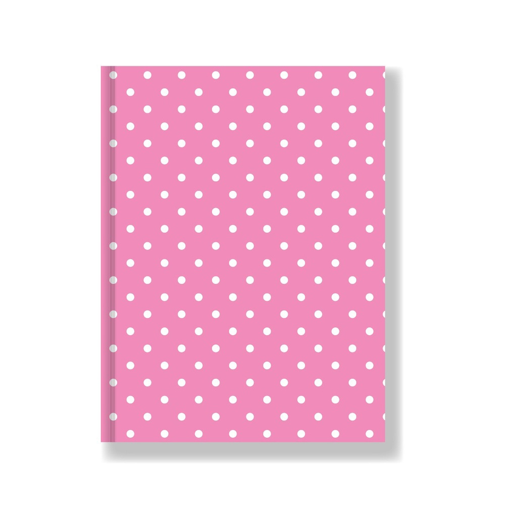 CUADERNO LAPRIDA AB3 LUNAR TAPA DURA 50H ROSA RAYADO