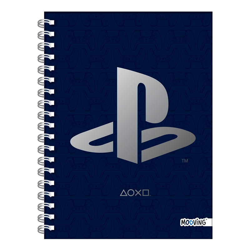 CUADERNO MOOVING 16X21 TAPA DURA CON ESPIRAL 80H PLAYSTATION