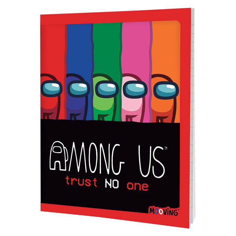 CUADERNO MOOVING 16X21 TAPA FLEXIBLE 48H AMONG US
