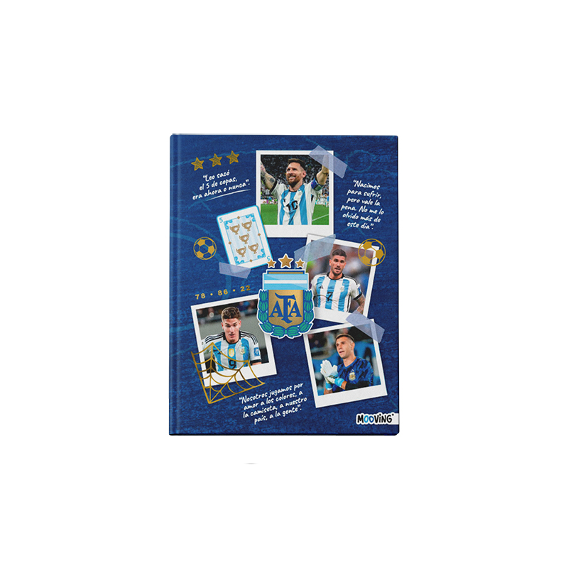 CUADERNO MOOVING 16X21 TAPA DURA COSIDO 48 HOJAS AFA SELECCION