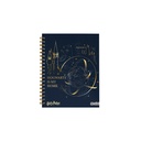 CUADERNO MOOVING TAPA DURA CON ESPIRAL 16X21 80 HOJAS RAYADAS HARRY POTTER