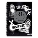 CUADERNO MOOVING TAPA DURA CON ESPIRAL 16X21 80H BLACK MOOD