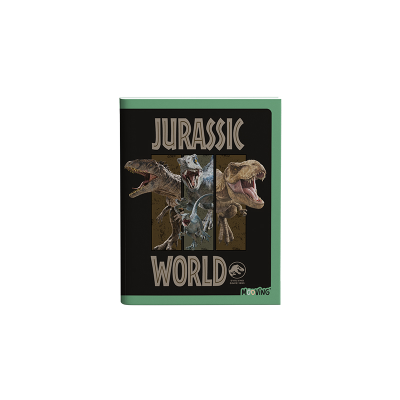 CUADERNO MOOVING TAPA FLEXIBLE 16X21 48H JURASSIC WORLD
