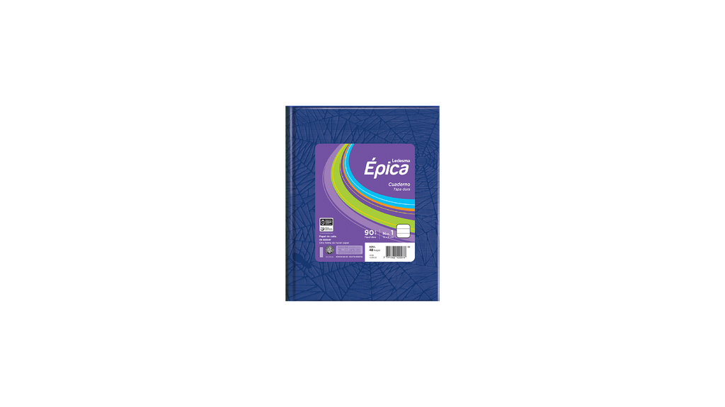CUADERNO LEDESMA EPICA ARAÑA TAPA DURA 48H AZUL RAYADO