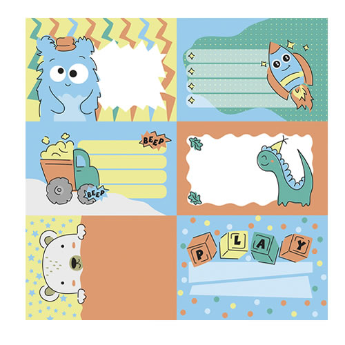 ETIQUETAS MOOVING JARDIN NENE 2PLANCHAS X6