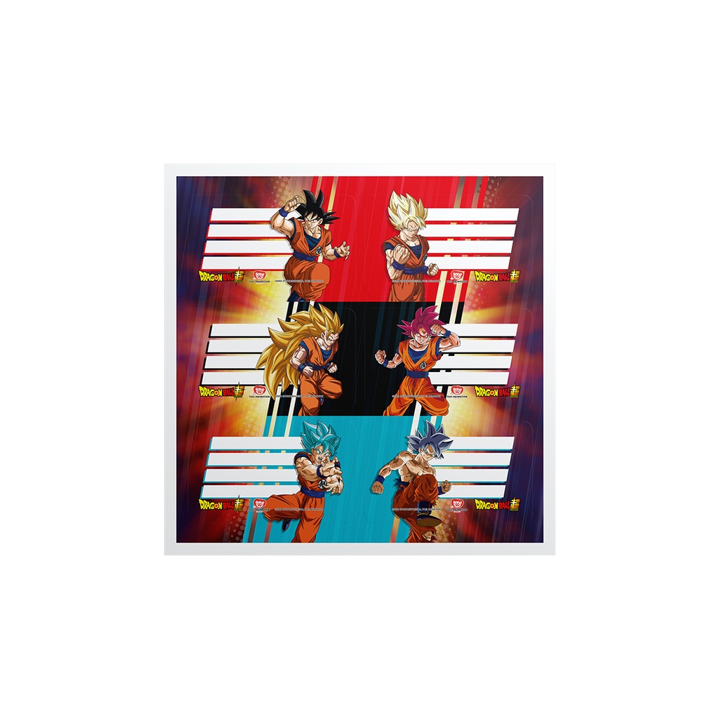 ETIQUETAS MOOVING 2 PLANCHAS X6 DRAGON BALL