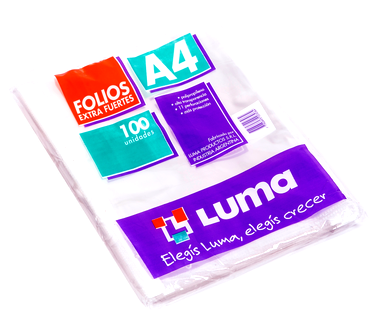 FOLIO LUMA A4 EXTRA FUERTE X100