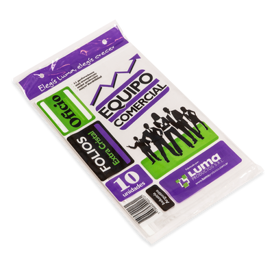 FOLIO LUMA OFICIO EXTRA CRISTAL X10
