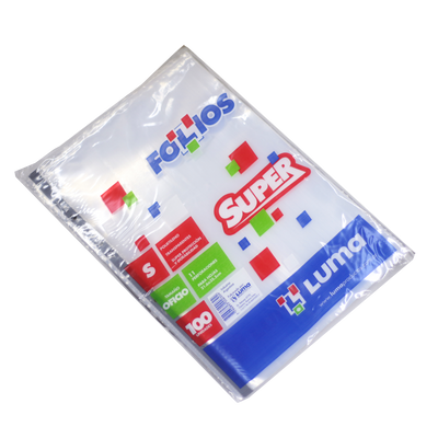 FOLIO LUMA OFICIO SUPER POLIETILENO X100