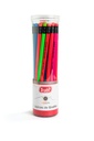 LAPIZ GRAFITO TRABI CON GOMA NEON HB TUBO X 36 UNIDADES
