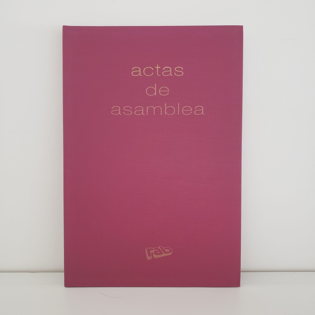 LIBRO RAB ACTAS DE ASAMBLEA TAPA DURA OFICIO 200 PAGINAS