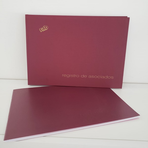 LIBRO RAB REGISTRO DE ASOCIADOS TAPA FLEXIBLE APAISADO 25 FOLIOS