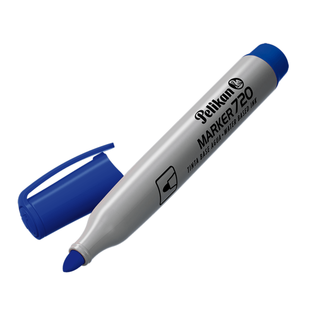 MARCADOR PELIKAN 720 PR X12 AZUL AL AGUA DISCONTINUO