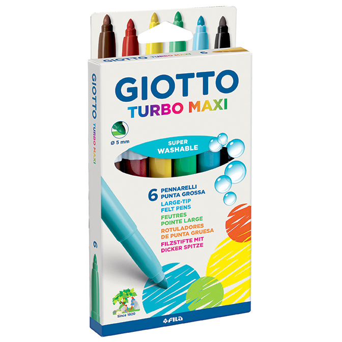 MARCADOR GIOTTO TURBO MAXI X 6 COLORES SURTIDOS