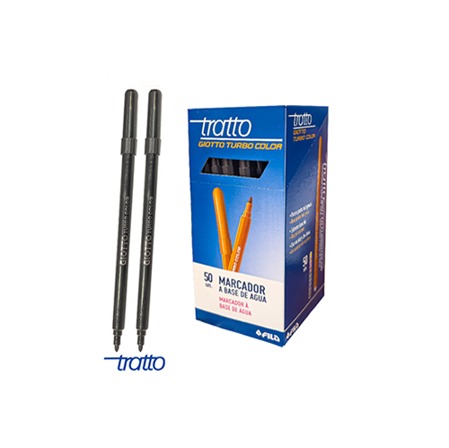 MARCADOR GIOTTO TURBO COLOR NEGRO X 50