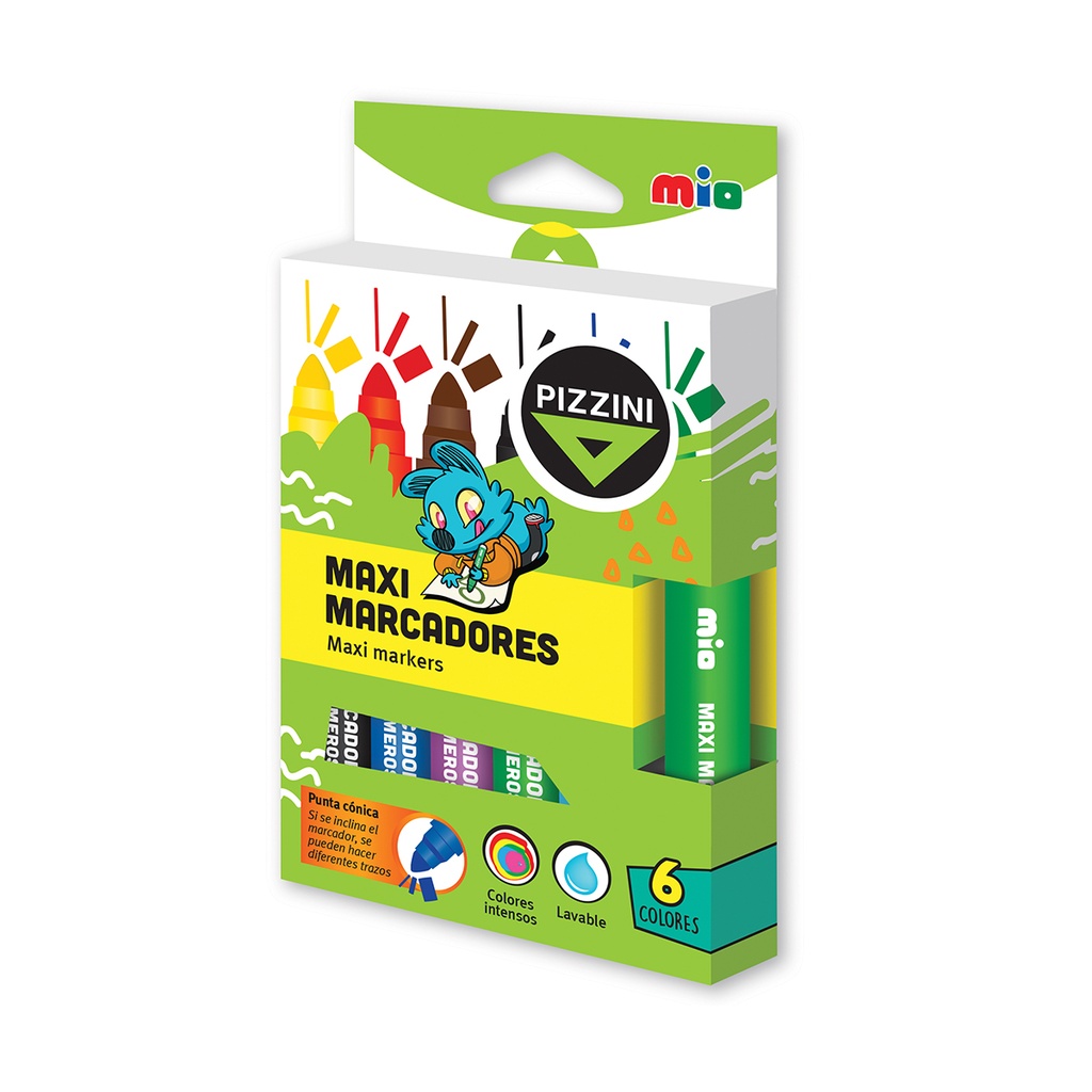 MARCADOR PIZZINI MIO MAXI X 6