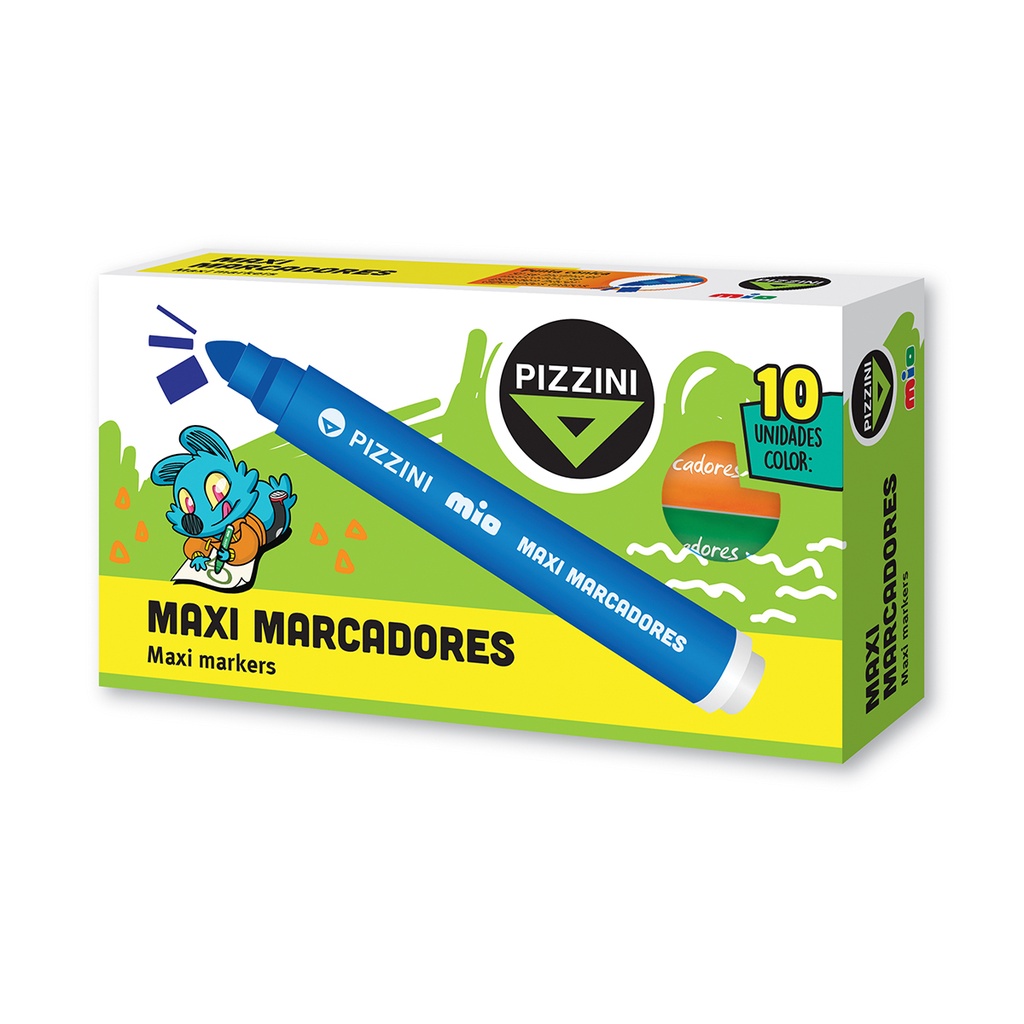 MARCADOR PIZZINI MAXI X10 AMARILLO