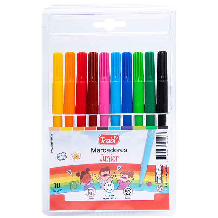 MARCADOR TRABI JUNIOR X 10 SURTIDO