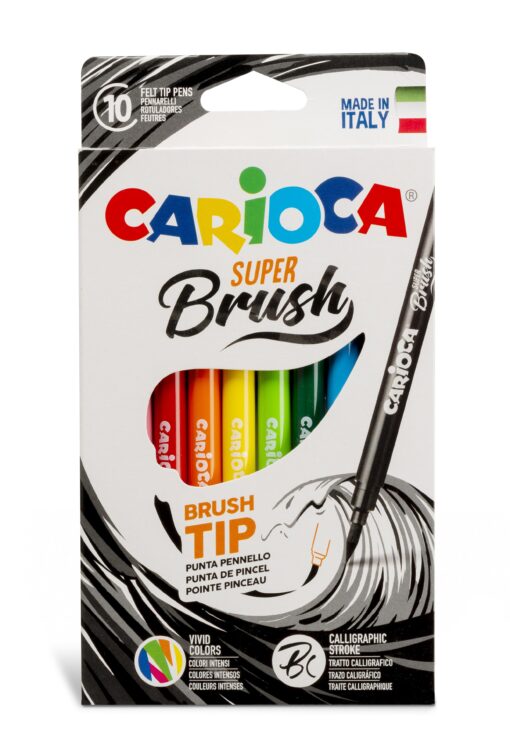 MARCADOR CARIOCA SUPER BRUSH X10