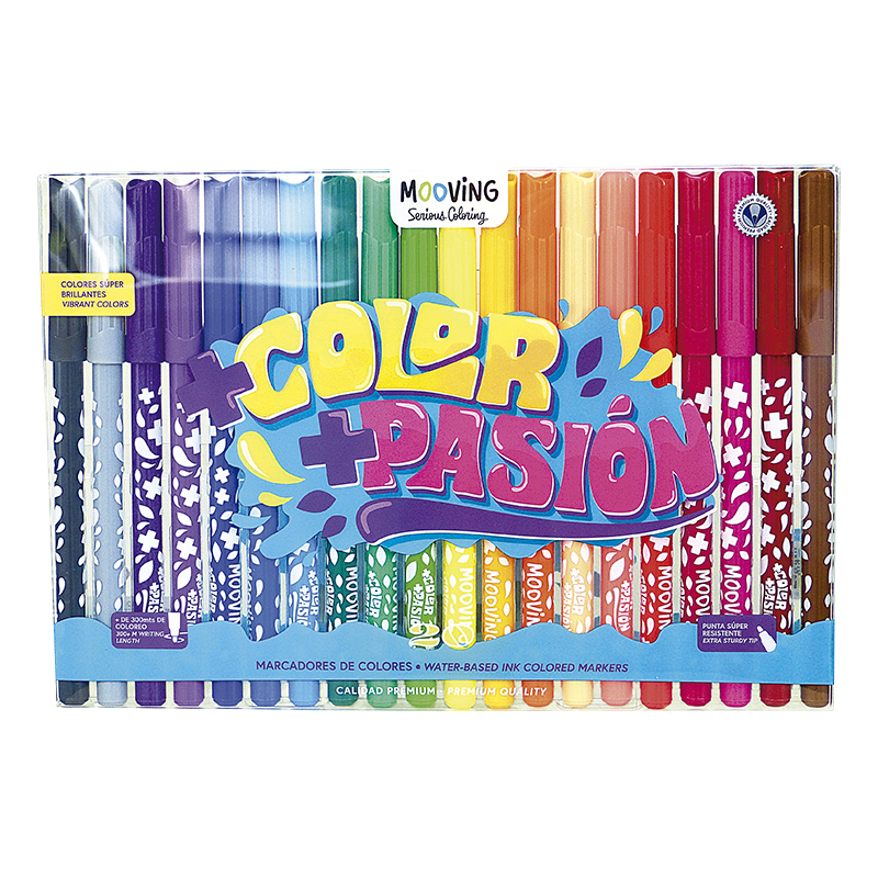 MARCADOR MOOVING COLORES X20