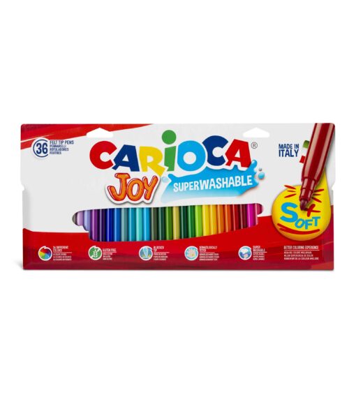 MARCADOR CARIOCA JOY SUPERWASHABLE SOFT X36