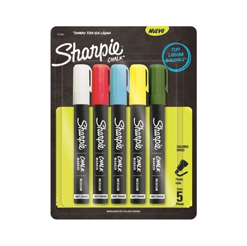 MARCADOR SHARPIE CHALK X5 SURTIDOS