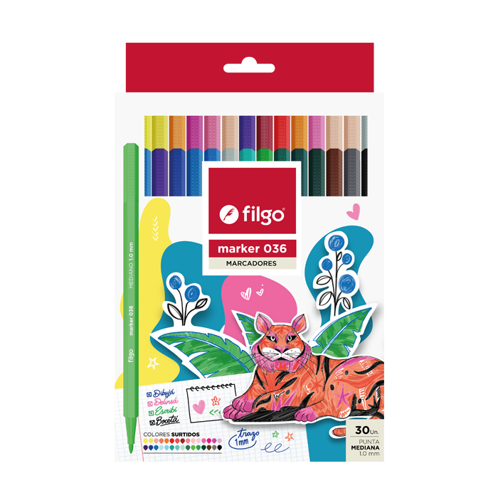 MARCADOR FILGO 036 MARKER X30 SURTIDOS