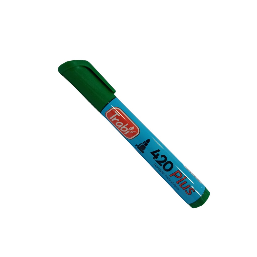 MARCADOR TRABI 420 AL AGUA PUNTA REDONDA X 12 VERDE