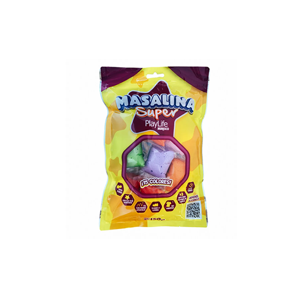 MASA MASILINA BOLSA 150G 15 COLORES SURTIDOS