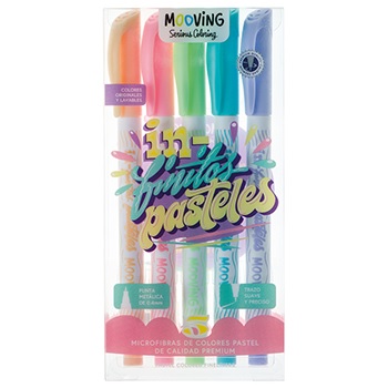 MICROFIBRA MOOVING PASTEL X 5