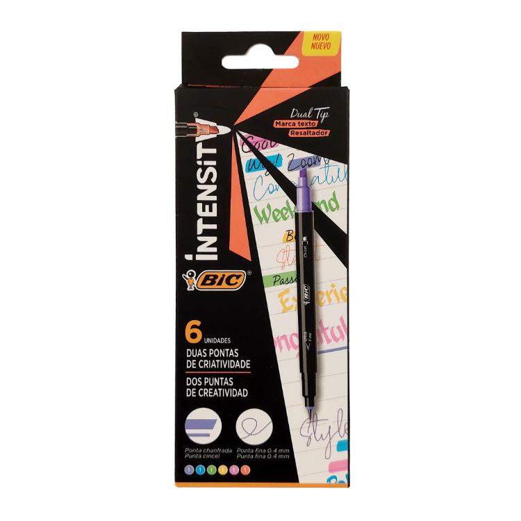 MICROFIBRA BIC INTENSITY DUAL TIP X6 LIQUIDACION