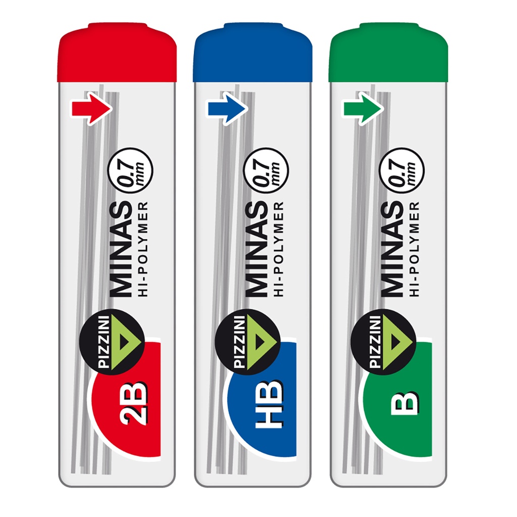 MINAS PIZZINI 0.7 HB TUBO X12 MINAS