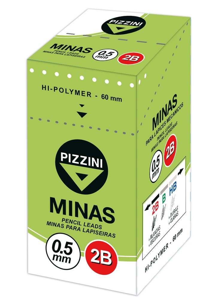 MINAS PIZZINI 0.5 2B TUBO X12 MINAS