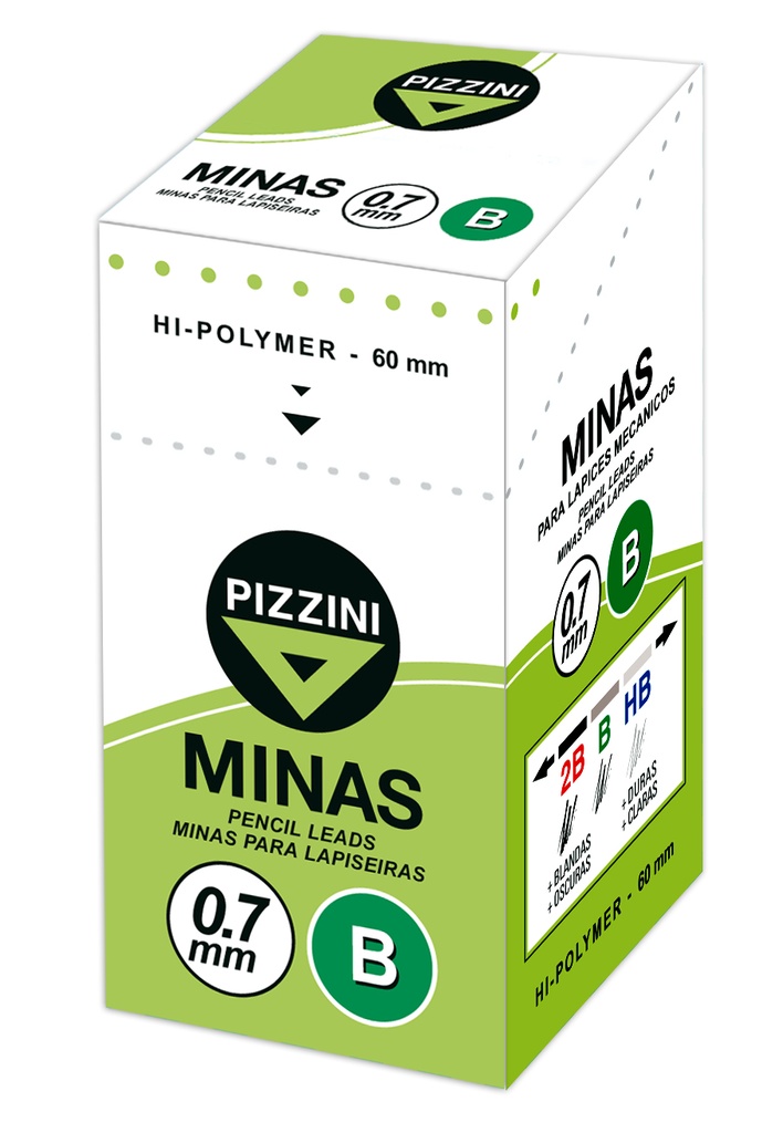 MINAS PIZZINI 0.7 B TUBO X12 MINAS