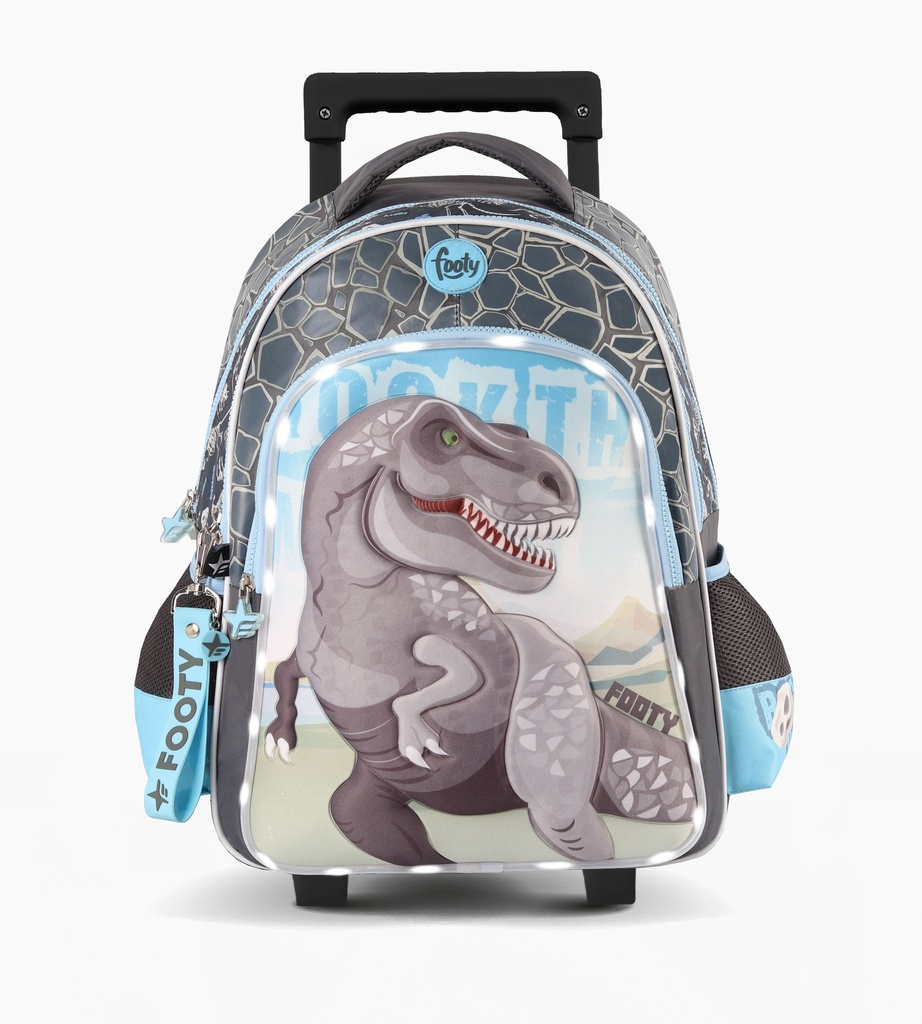 MOCHILA FOOTY CON CARRO DINOSAURIO