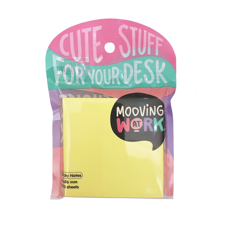 NOTAS ADHESIVAS MOOVING 76X76 100 HOJAS NEON MULTICOLOR