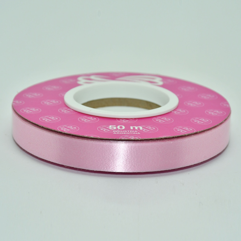 CINTA PARA MOÑO LISA 12MMX50MTS ROSA
