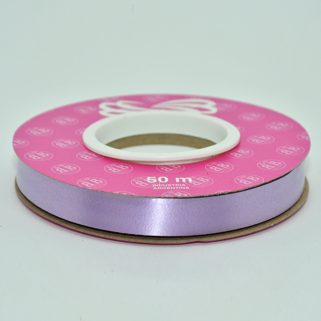 CINTA PARA MOÑO LISA 12MMX50MTS LILA
