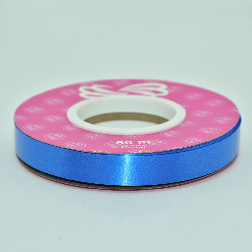 CINTA PARA MOÑO LISA 12MMX50MTS AZUL