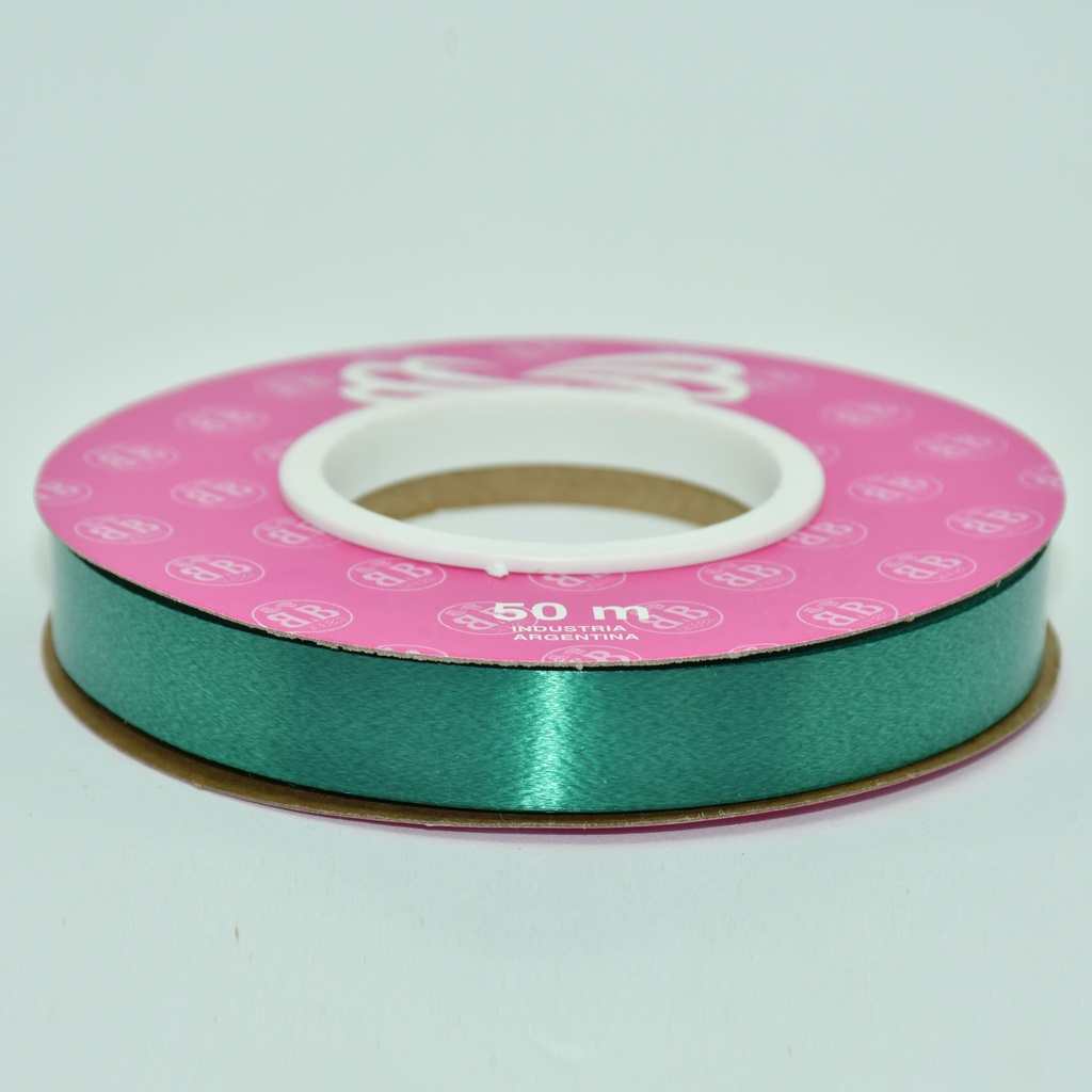 CINTA PARA MOÑO LISA 12MMX50MTS VERDE INGLES