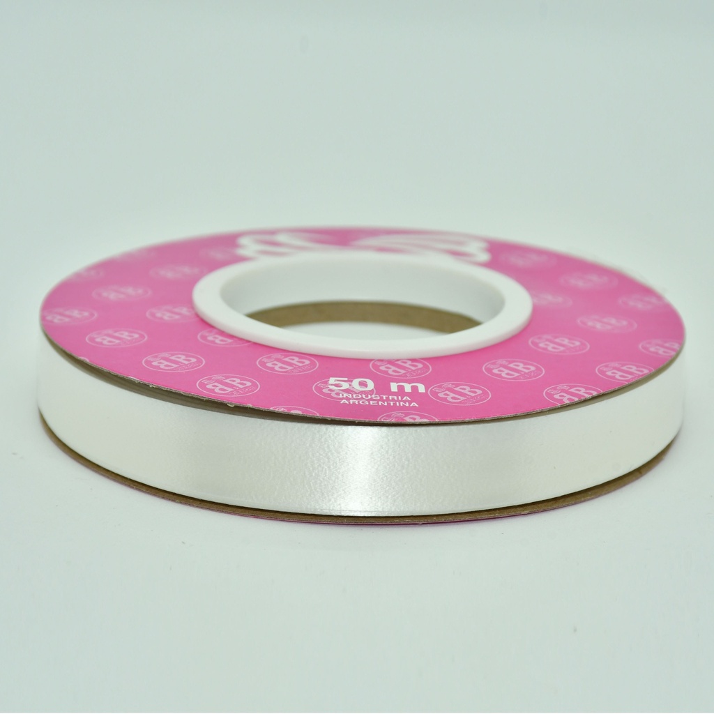 CINTA PARA MOÑO LISA 12MMX50MTS BLANCO