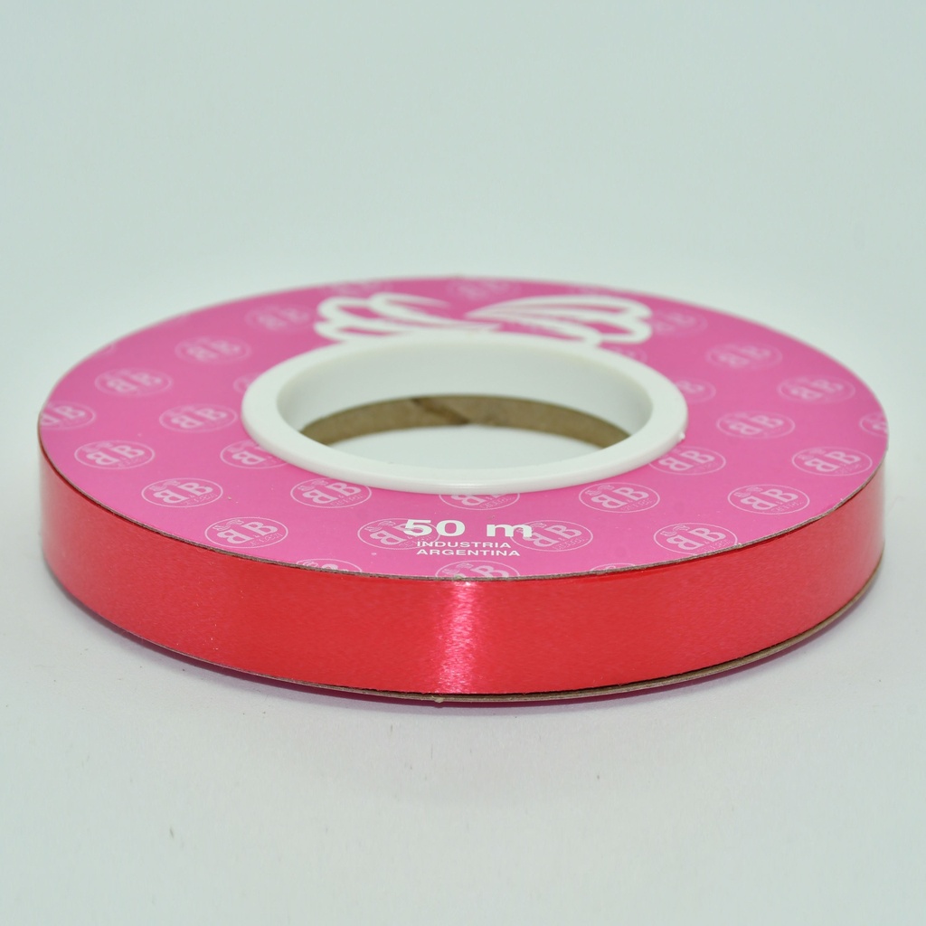 CINTA PARA MOÑO LISA 12MMX50MTS ROJO