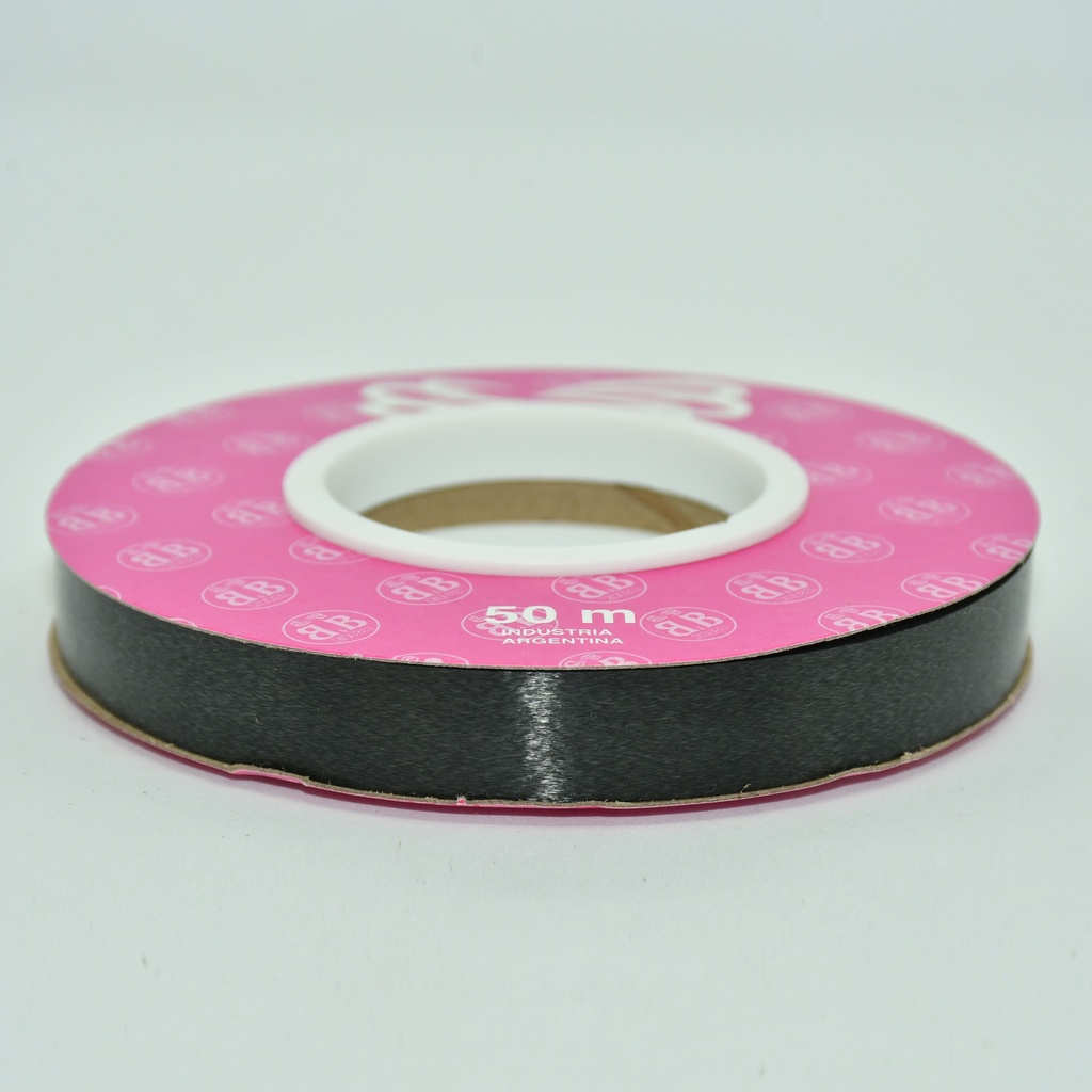 CINTA PARA MOÑO LISA 12MMX50MTS NEGRO