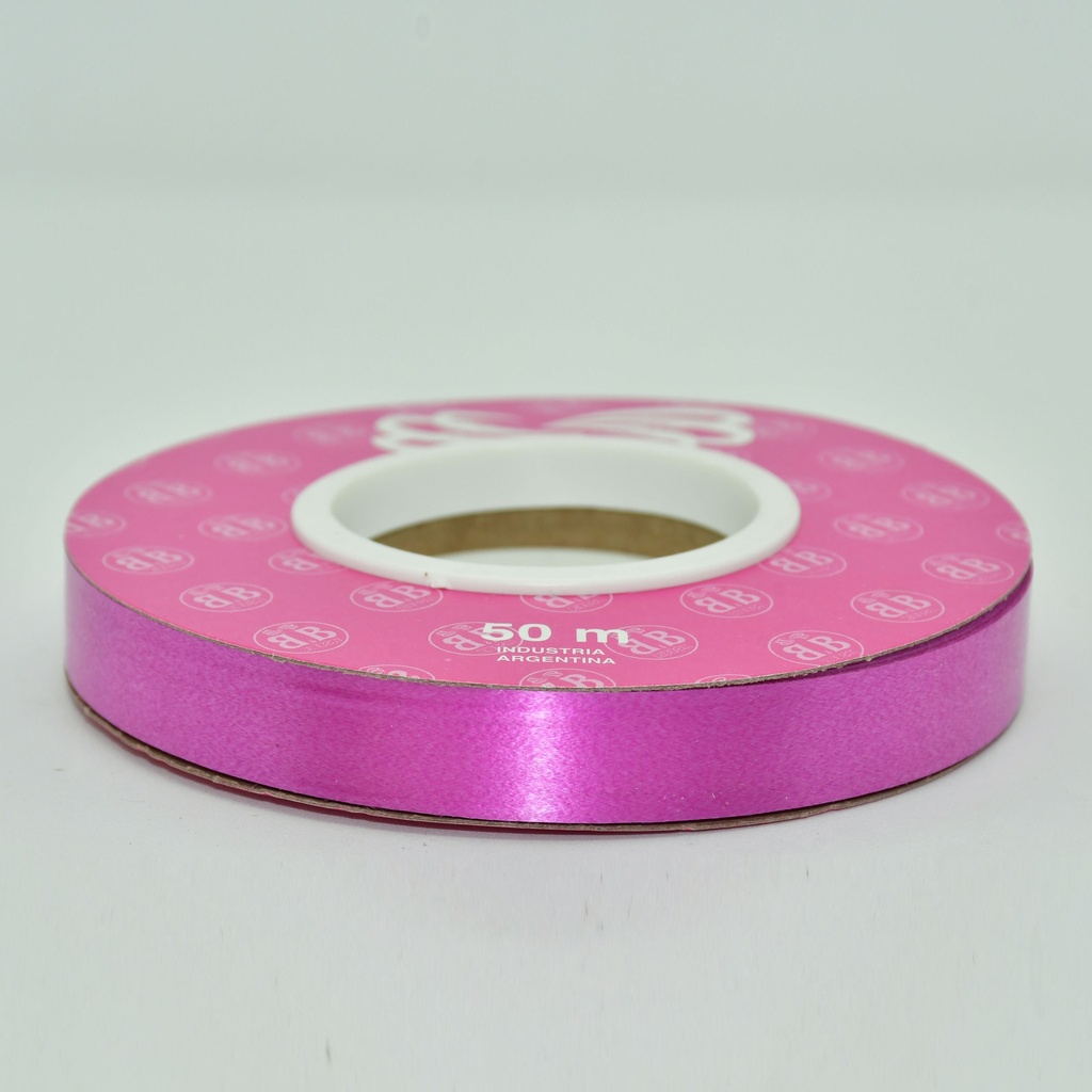 CINTA PARA MOÑO LISA 12MMX50MTS FUCSIA