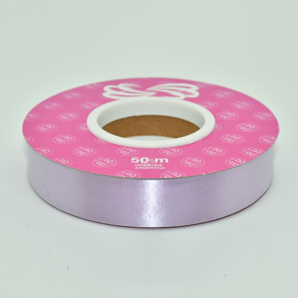 CINTA PARA MOÑO LISA 20MMX50MTS LILA