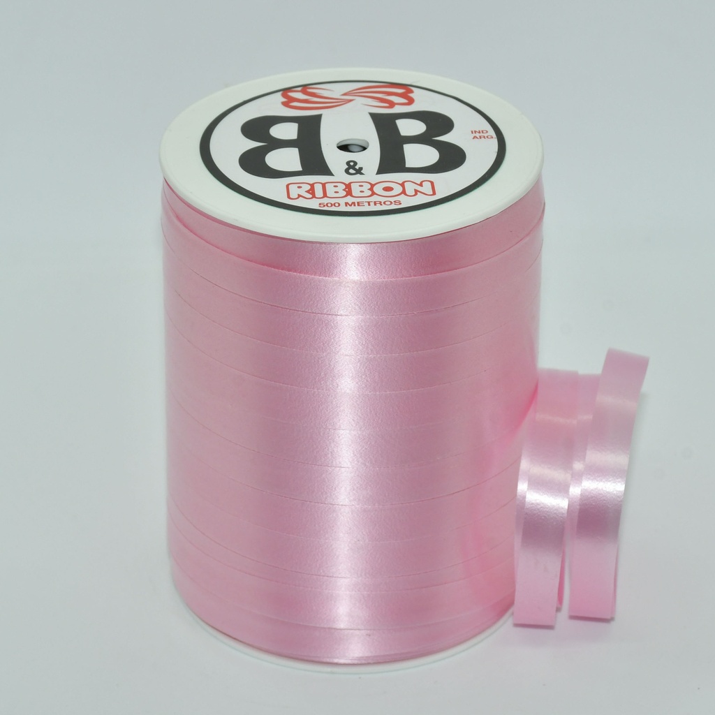 CINTA PARA MOÑO LISA BOBINA 10MMX500MTS ROSA